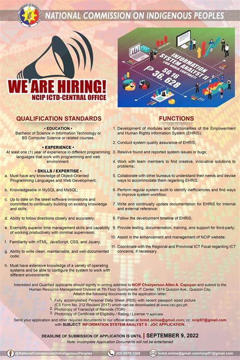 ncip hiring 2024|URGENT HIRING .